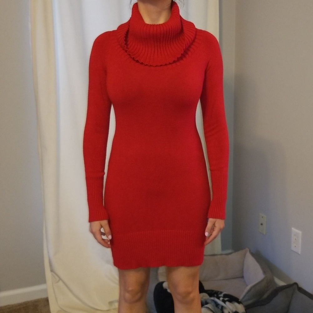 Red Sweater dress